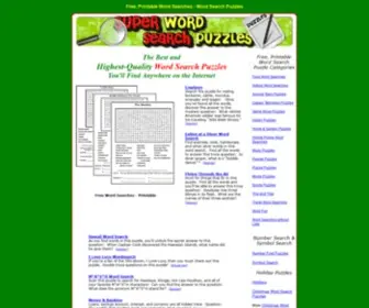 Superwordsearchpuzzles.com(Large-Print Word Searches for People Ages 9) Screenshot