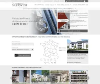 Supinvest.fr(Le site dédié à la défiscalisation et à l'investissement Immobilier partout en France) Screenshot