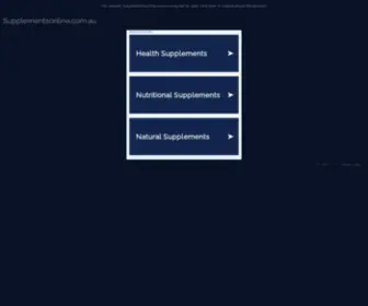 Supplementsonline.com.au(Supplementsonline) Screenshot