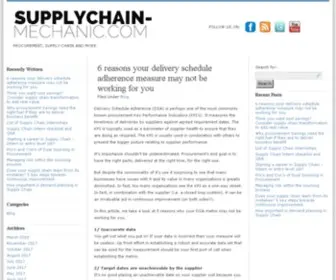 Supplychain-Mechanic.com(Supply Chain Management) Screenshot