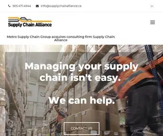 Supplychainalliance.ca(Supply Chain Alliance) Screenshot