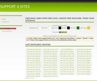 Support4Sites.net(Free back links with one click) Screenshot