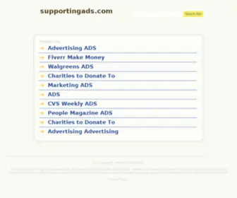 Supportingads.com(Online Pay Per Click CPC/PPC Advertising Network) Screenshot