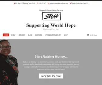 SupportingWorldhope.com(Professional Fundraising Consultant) Screenshot