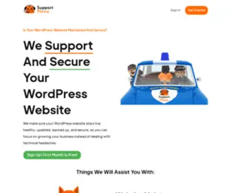 Supportmeow.com(Premium WordPress Support) Screenshot