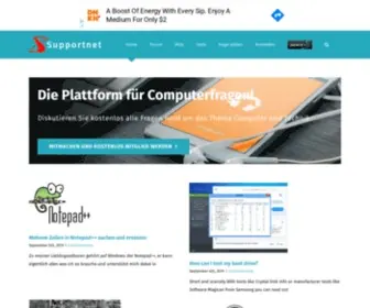 Supportnet.de(Computer Hilfe aus einer Hand) Screenshot