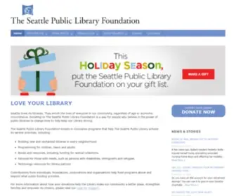 Supportspl.org(The Seattle Public Library Foundation helps the Library build its collection and resources) Screenshot