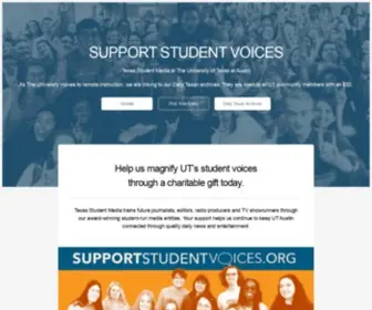Supportstudentvoices.org(Texas Student Media trains future journalists) Screenshot