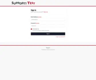 Supporttest.info(Anmelden) Screenshot