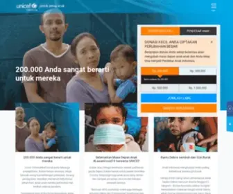 Supportunicefindonesia.org(Bantu UNICEF melawan coronavirus (Covid) Screenshot