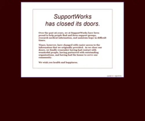 Supportworks.org(SupportWorks) Screenshot