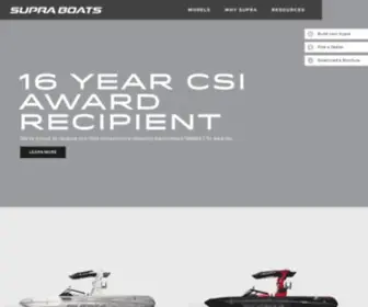 Supraboats.com(Supra Boats) Screenshot