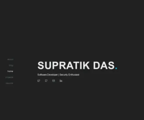 Supratikdas.com(Supratik Das) Screenshot