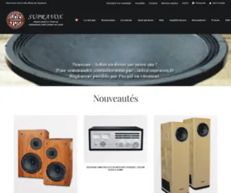 Supravox.fr(Fabricant d'enceintes & de haut) Screenshot