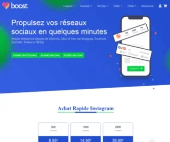 Supremeboost.com(Achat de followers et likes français) Screenshot