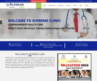 Supremeclinic.in(Supreme clinic is PCMC's first privately owned Diabetes and Endocrinology Centre) Screenshot