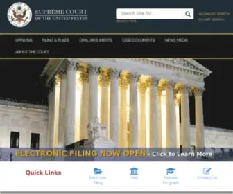 Supremecourtus.gov(Supreme Court of the United States) Screenshot