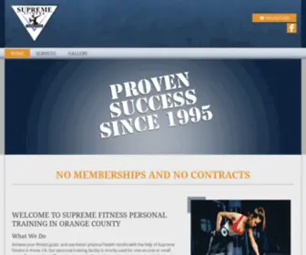 Supremefitnesstraining.com(Personal training irvine) Screenshot