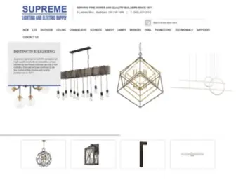 Supremelighting.ca(Supreme Lighting Toronto store) Screenshot