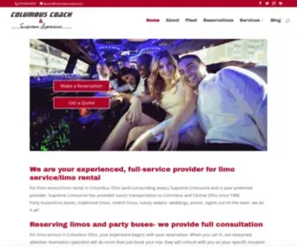 Supremelimocolumbus.com(Limo/Party Bus Service Columbus and Central Ohio) Screenshot