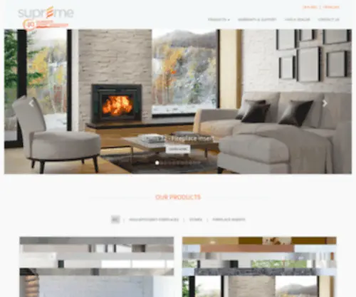 Supremem.com(Foyer Suprême Fireplaces) Screenshot