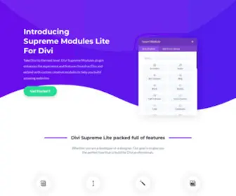 Suprememodules.com(Divi Supreme Modules) Screenshot