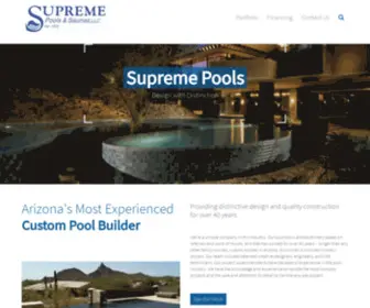 Supremepools.com(Supreme Pools & Saunas) Screenshot