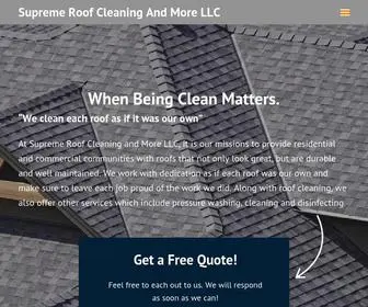 Supremeroofclean.com(Supreme Roof Cleaning And More LLC) Screenshot