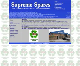 Supremespares.co.za(Supreme Spares) Screenshot