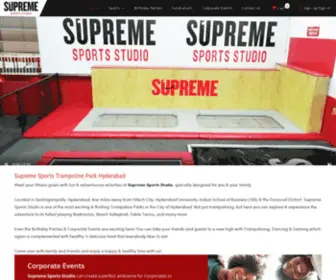 Supremesports.com(Supreme Trampoline Park) Screenshot