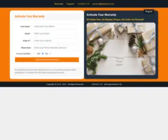 Supsvc.com(Home, Activate Your Warranty) Screenshot