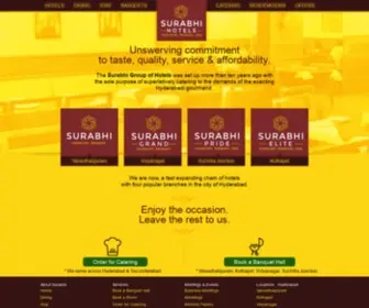 Surabhihotels.in(Hotels in hyderabad) Screenshot