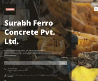 Surabhprecastconcrete.com(Surabh Ferro Concrete Pvt) Screenshot