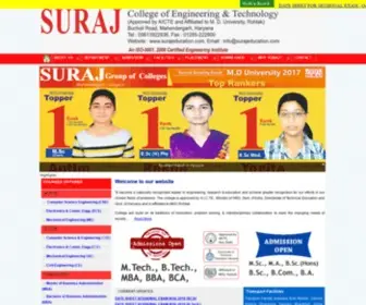 Surajeducation.com(Suraj Degree College) Screenshot