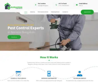 Surakshahomeservice.in(Pest Control Services in Bangalore) Screenshot