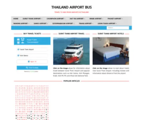 Suratthaniairporthotels.com(Thailand Airport Bus) Screenshot