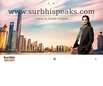 Surbhispeaks.com(A blog by Surbhi Singhal) Screenshot