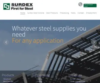 Surdexsteel.com.au(Steel Supplies Victoria) Screenshot