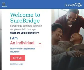 Surebridgeinsurance.com(Affordable Supplemental Insurance) Screenshot