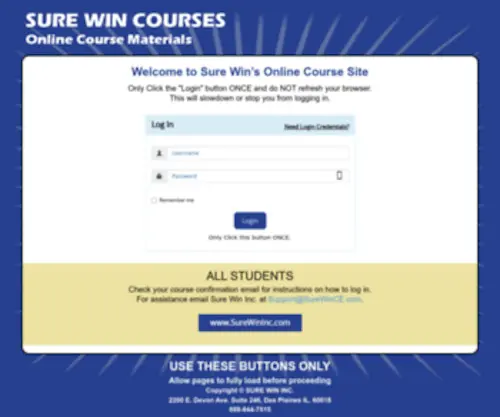 Surececourses.info(Sure Win Courses) Screenshot