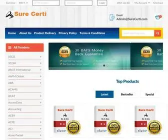 Surecerti.com(Sure Certi Certification Dumps of Pass Guaranteed Questions) Screenshot