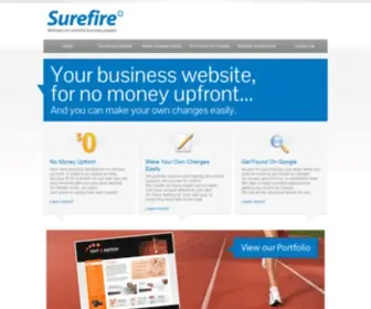 Surefiredesign.co.nz(Website designers NZ) Screenshot