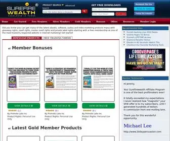 Surefirewealth.com(Internet Marketing Business Products) Screenshot