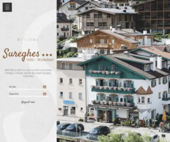 Sureghes.com(Hotel Sureghes a 3 stelle a Ortisei in Val Gardena nelle Dolomiti) Screenshot