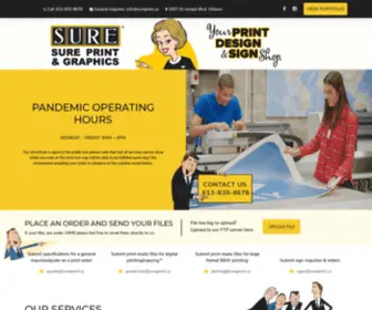 Sureprint.ca(Quality Print Shop Ottawa) Screenshot