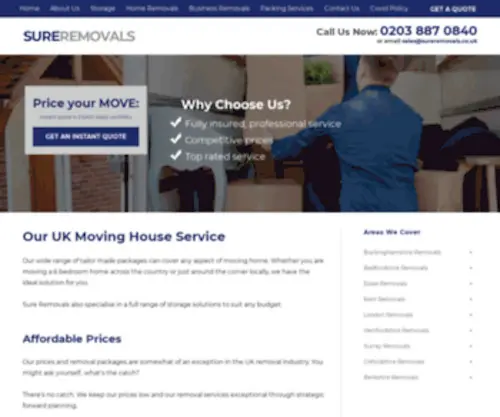 Sureremovals.co.uk(Sure Removals) Screenshot