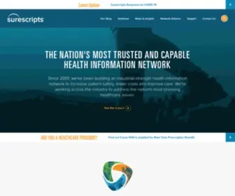 Surescripts.com(Trusted Health Intelligence Sharing) Screenshot