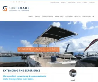 Sureshade.com(Telescoping Boat Shades Extending the Experience) Screenshot