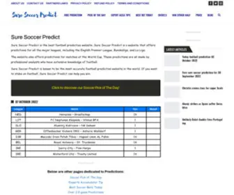 Suresoccerpredict.com(Win Big With Accurate Soccer Predictions) Screenshot