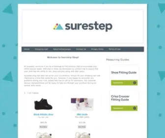 Surestepshop.com(Children's Shoes for Orthoses) Screenshot